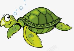 卡通乌龟泡海龟素材