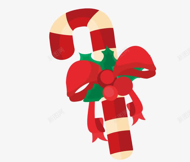 圣诞礼物卡通元素png免抠素材_新图网 https://ixintu.com 圣诞拐杖 圣诞节 圣诞节元素 红色
