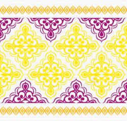 黄色简约花朵四边形边框纹理素材