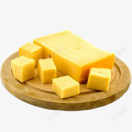 圆形菜板上的奶酪png免抠素材_新图网 https://ixintu.com 奶制品 奶酪 洞洞 食材