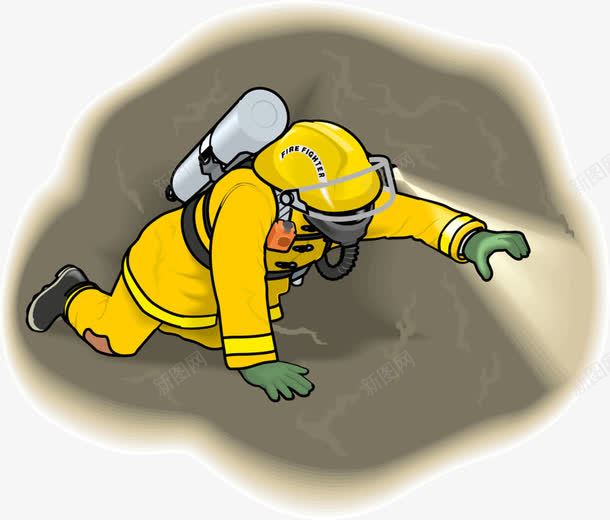 消防人员png免抠素材_新图网 https://ixintu.com 勇敢的 卡通 手绘 消防员