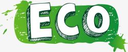环保绿色eco标志素材