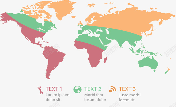 彩色世界地图图表矢量图ai免抠素材_新图网 https://ixintu.com ppt图表 世界地图 地图 地图图表 汇报图表 矢量png 矢量图
