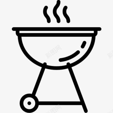 烧烤带轮子的图标图标