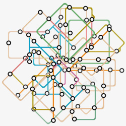 地铁规划线路图素材