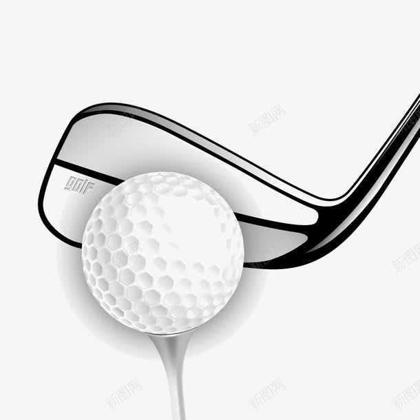 白色高尔夫球杆与球png免抠素材_新图网 https://ixintu.com 球杆 球类 高尔夫球