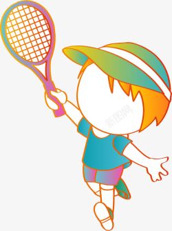 网球男孩素材
