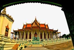 柬埔寨景区金边皇宫素材