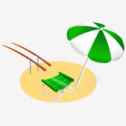 钓鱼装备遮阳伞图标图标