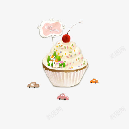 房子蛋糕psd免抠素材_新图网 https://ixintu.com 创意 卡通 房子蛋糕 汽车 玩具 蛋糕
