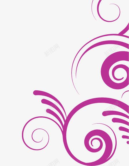 紫色花纹藤曼植物png免抠素材_新图网 https://ixintu.com 时尚 欧式风格 紫色 藤曼植物