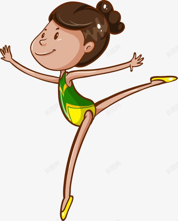 练体操的女孩png免抠素材_新图网 https://ixintu.com 体操 体操运动员 矢量素材 跳槽 运动健儿