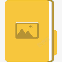 黄色皮夹风格文件夹图标图标