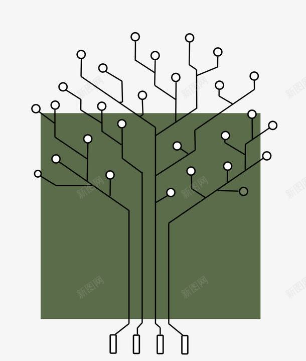 科技成长树psd免抠素材_新图网 https://ixintu.com 商务 成长树 树 科技 科技成长树