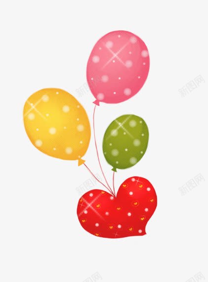 发光气球装饰png免抠素材_新图网 https://ixintu.com 发光 气球 装饰