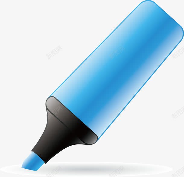 蓝色彩笔绘画元素png免抠素材_新图网 https://ixintu.com 彩笔矢量 手绘 绘画 蓝色