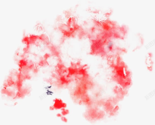 创意合成红色的笔刷花卉植物png免抠素材_新图网 https://ixintu.com 创意 合成 植物 红色 花卉