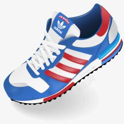 蓝白色图标Adidas跑步鞋蓝白色图标高清图片