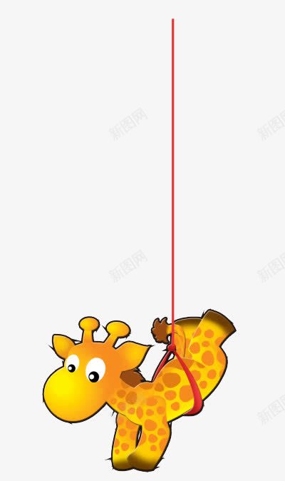吊着的小鹿png免抠素材_新图网 https://ixintu.com 吊着 小鹿 手绘 挂着 鹿