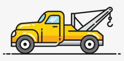 小型拖车黄色小型皮卡拖车高清图片
