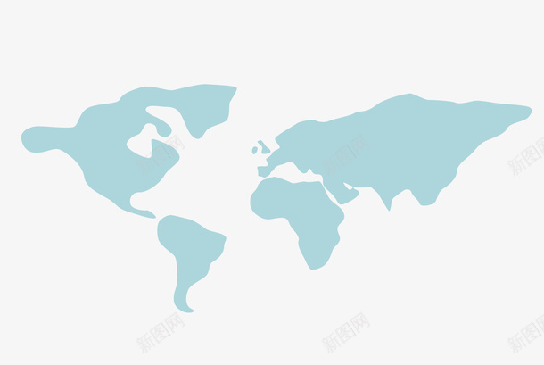 蓝色世界地图矢量图ai免抠素材_新图网 https://ixintu.com 世界地图 地图 蓝色 矢量图