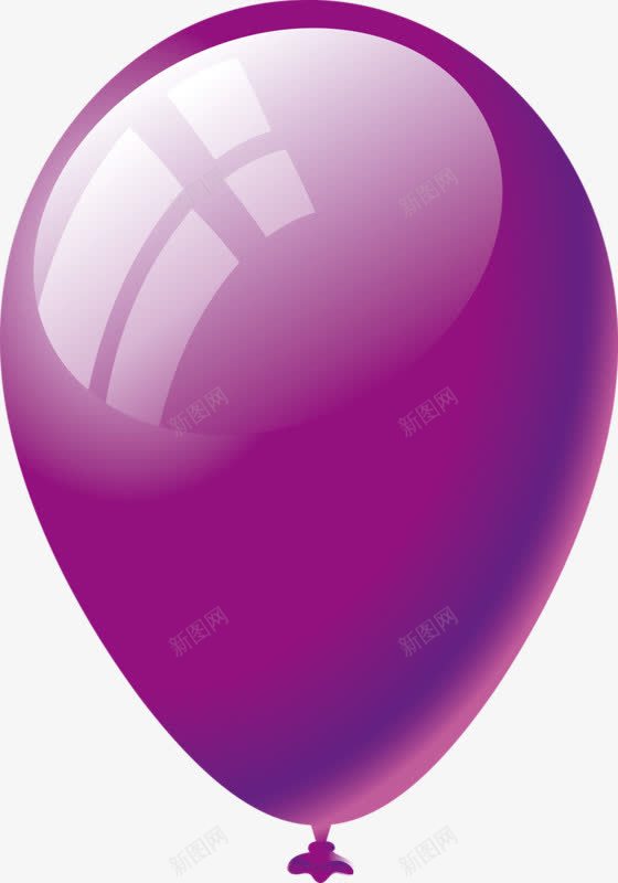 紫色气球png免抠素材_新图网 https://ixintu.com 气球 紫色 节日 高光