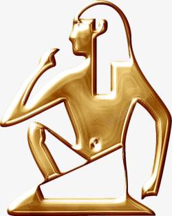 金色埃及法老雕像素材