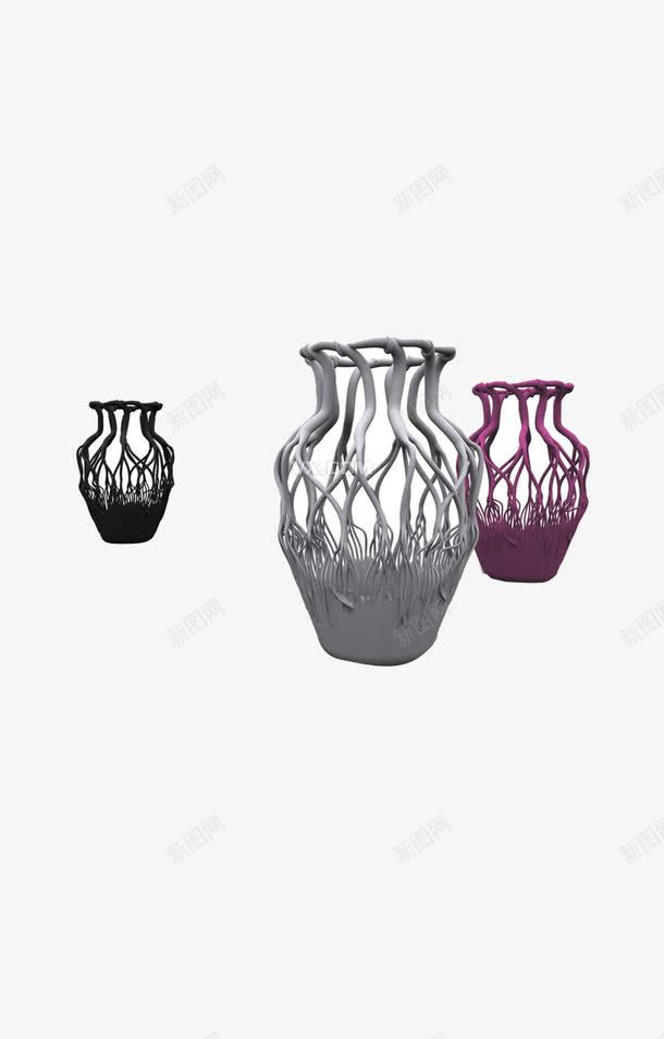 奇异的花瓶png免抠素材_新图网 https://ixintu.com 三个 奇异 花瓶 装饰