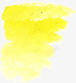 手绘黄色水彩涂鸦素材