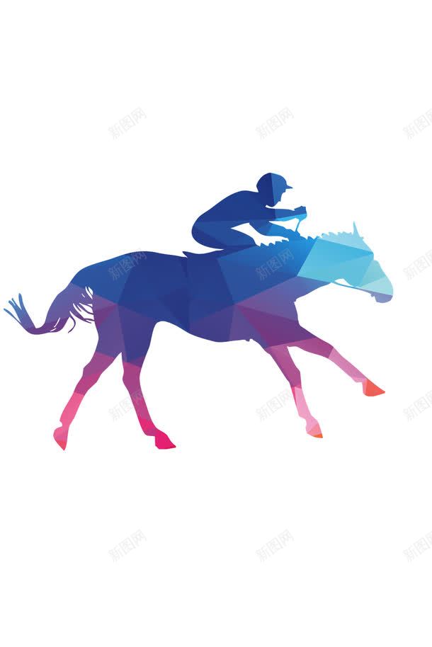 紫色低面骑马几何png免抠素材_新图网 https://ixintu.com 企业文化 低面 几何 紫色 骑马