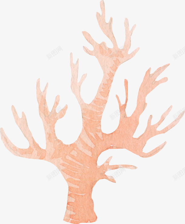粉色手绘的珊瑚树png免抠素材_新图网 https://ixintu.com 手绘植物 植物 珊瑚树 粉色树木 粉色珊瑚 绿植
