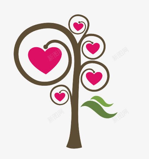 创意爱心树png免抠素材_新图网 https://ixintu.com 心形 树 树木 爱心