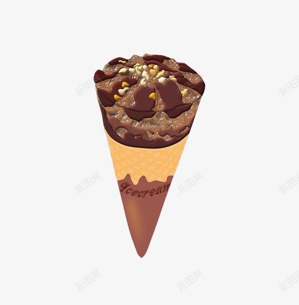 卡通甜筒冰淇淋png免抠素材_新图网 https://ixintu.com 冰淇淋 卡通 甜筒 美味