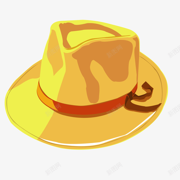 遮阳帽矢量图ai免抠素材_新图网 https://ixintu.com 卡通 戴帽子 服装配饰 遮阳帽设计 黄色 矢量图