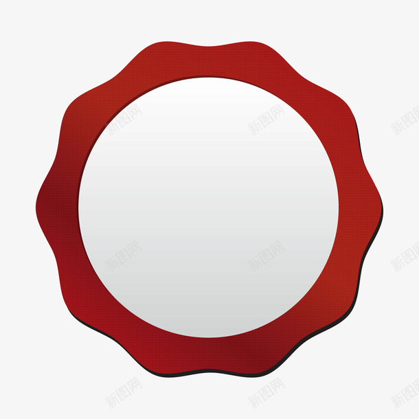 红色圆形标签矢量图ai免抠素材_新图网 https://ixintu.com 标签 素材 红色 起伏 矢量图