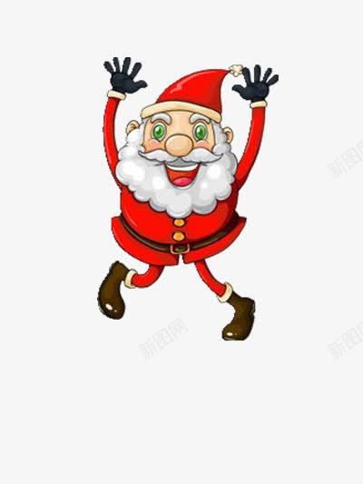 举手的圣诞老人png免抠素材_新图网 https://ixintu.com 图片 圣诞节 节日 高举手臂