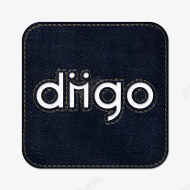 牛仔琼社会Diigo标志广场蓝图标图标