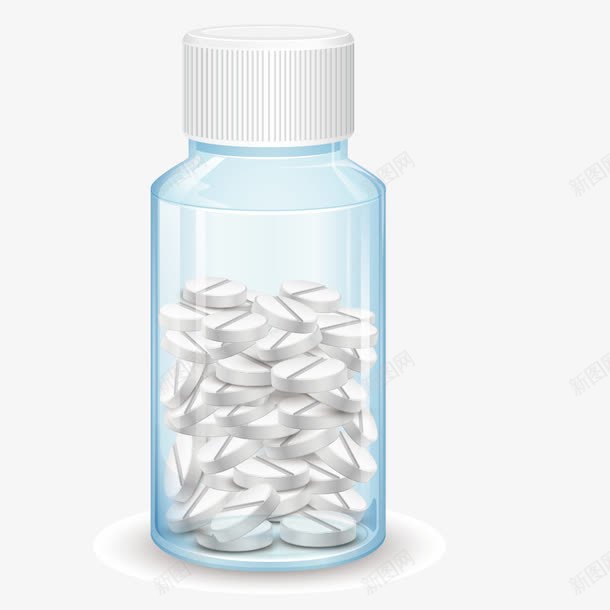 白色透明药瓶png免抠素材_新图网 https://ixintu.com 白色 药片 药瓶 透明