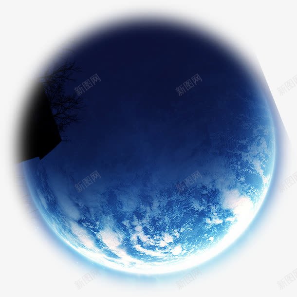 蓝色梦幻地球png免抠素材_新图网 https://ixintu.com 地球 梦幻 蓝色