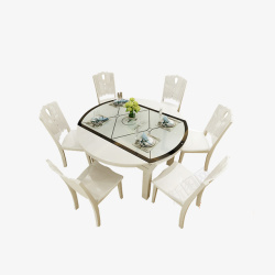 圆餐桌家用简易圆餐桌高清图片