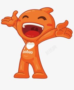 大笑的淘公仔淘宝公仔高清图片