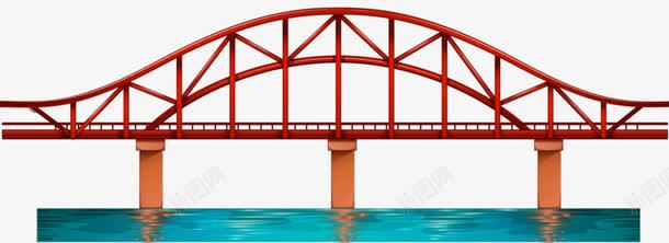 海上的大桥png免抠素材_新图网 https://ixintu.com 卡通 大桥 海 简约