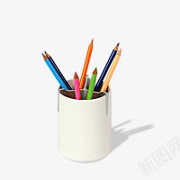 笔筒png免抠素材_新图网 https://ixintu.com 卡通 卡通素材 学习用品 笔筒 装饰 装饰素材 铅笔