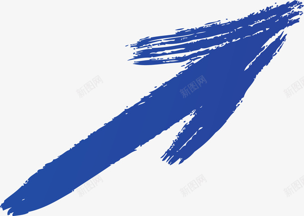 蓝色向上的箭头png免抠素材_新图网 https://ixintu.com 手绘 手绘箭头 方向 曲折线条 矢量箭头 笔刷 笔刷箭头 箭头 线条 蓝色