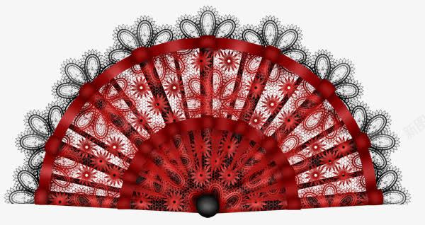 春节红色折扇png免抠素材_新图网 https://ixintu.com 中国风 折扇 春节 春节素材 节日 节日素材 花边 花边素材