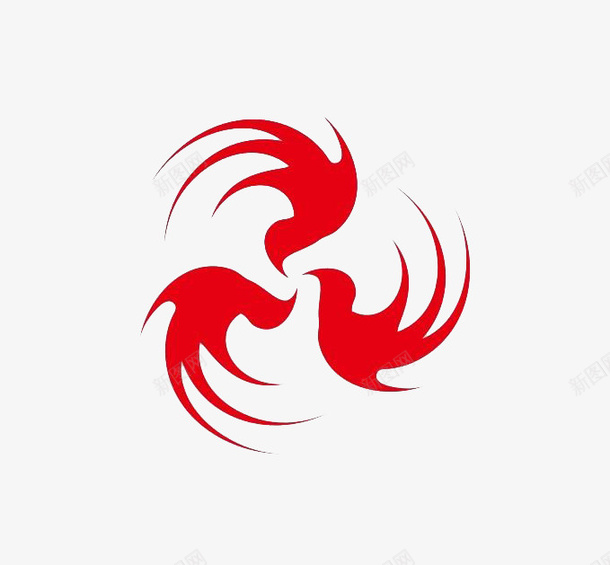 三只红色盘旋的燕子标志图标png_新图网 https://ixintu.com logo 三只 图标 标志 燕子 燕子LOGO 盘旋 红色
