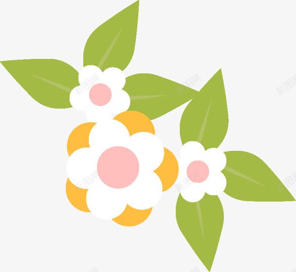 彩色手绘卡通花朵植物png免抠素材_新图网 https://ixintu.com 卡通 彩色 植物 花朵