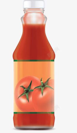 瓶装番茄酱瓶装烹饪调味瓶番茄酱矢量图高清图片