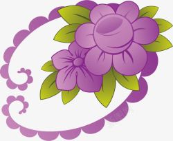 紫罗兰风格唯美花纹图案素材