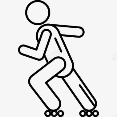 男子滑冰图标图标